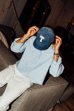 Washed Blue Cap